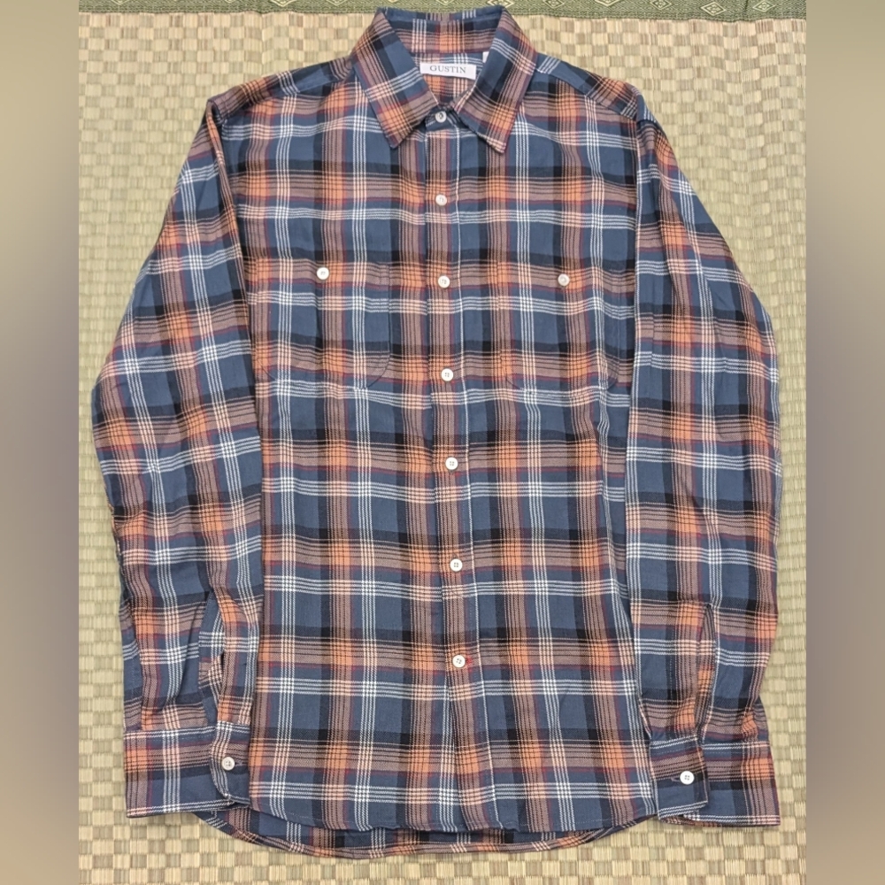 Gustin Lightweight Plaid Flannel Shirt Men's Size XS Made in USA